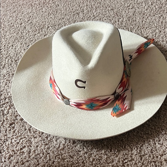 Charlie Horse Accessories - Cream Western Hat with Patterned Band